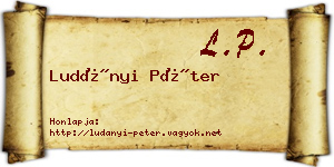 Ludányi Péter névjegykártya