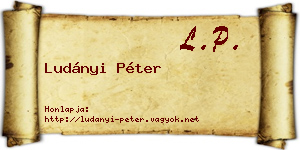 Ludányi Péter névjegykártya